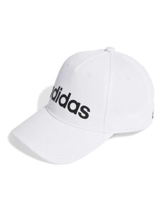 Cappellino da baseball bianco con logo nero adidas Daily