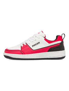 Sneakers bianche e rosse da uomo con logo laterale Ducati Barsaba 3
