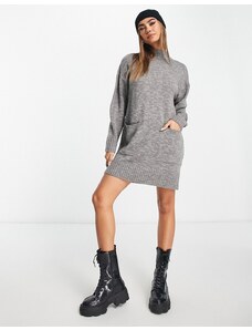 Wednesday's Girl - Vestito maglia extra largo accollato grigio