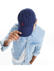 Polo Ralph Lauren - Cappellino blu navy slavato con logo a giocatore bianco