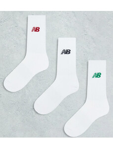 New Balance - Collegiate - Confezione da 3 paia di calzini verdi, rossi e neri-Multicolore