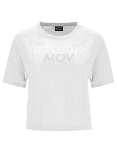 Freddy T-shirt comfort fit corta in vita con stampa a contrasto