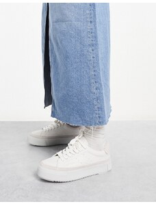 AllSaints - Trish - Sneakers in pelle bianco gesso