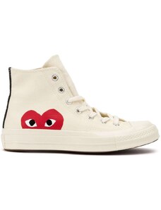 Comme Des Garçons Play sneaker alta red heart bianca