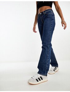 Weekday - Pin - Jeans regular fit a gamba dritta e vita media lavaggio blu Nobel