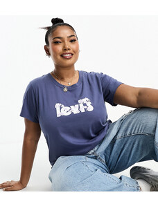 Levi's Plus - T-shirt blu navy con logo