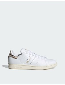 adidas Originals - Stan Smith - Sneakers bianche e leopardate-Bianco