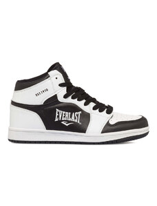 Sneakers alte bianche e nere da uomo con logo laterale Everlast