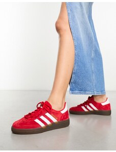 adidas Originals - Handball Spezial - Sneakers rosso scarlatto e bianche con suola in gomma-Multicolore