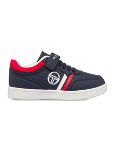 Sneakers blu da bambino con velcro e dettagli bianchi e rossi Sergio Tacchini Coby