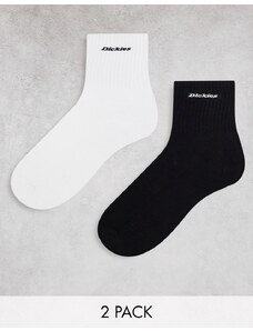 Dickies - New Carlyss - Confezioni multipack da 2 paia di calzini neri e bianchi-Bianco