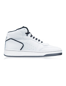 SAINT LAURENT 711250 1006 Sneakers-43.5 EU Bianco/Nero Pelle/Tessuto
