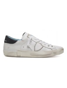 Philippe Model Sneaker herren prsx PRLU-WX46 Blanc - Bluette Leder Logo schuhe e