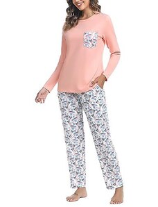 Disney Pigiama Donna Invernale in Caldo Cotone Felpato Stampa Minnie&Mickey  Art.. 60557 (M) 