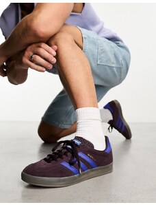 adidas Originals - Gazelle Indoor - Sneakers viola e blu con suola in gomma-Verde