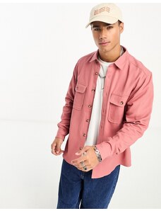 ASOS DESIGN - Camicia giacca in cotone rosa polvere