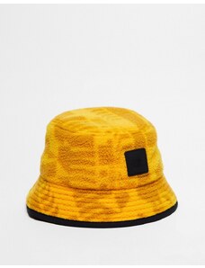 The North Face - NSE Fleeski - Cappello da pescatore in pile giallo con stampa geometrica