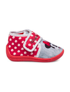 Mickey Mouse Pantofole rosse e grigie da bambina Minnie