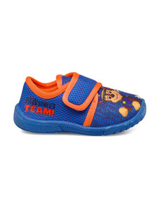 Pantofole blu da bambino con dettagli arancioni e stampa Paw Patrol