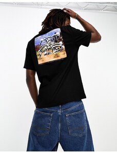 Coney Island Picnic - T-shirt nera con stampa "Lost Mind" sul petto e sul retro in coordinato-Nero