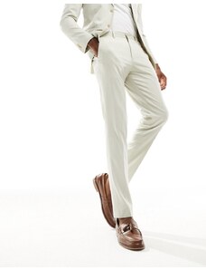 Jack & Jones Premium - Pantaloni da abito slim crema-Bianco
