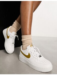 Nike - Air Force 1 '07 NN - Sneakers bianche e bronzo-Bianco