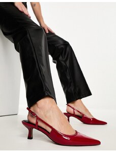 ASOS DESIGN - Strut - Scarpe rosse con tacchetto a spillo e cinturino posteriore-Rosso