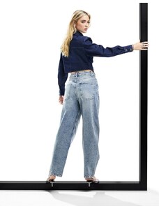 ASOS DESIGN - Jeans a palloncino blu medio tinto