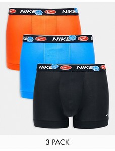 Nike - Everyday - Confezione da 3 boxer aderenti in cotone elasticizzato multicolore-Nero