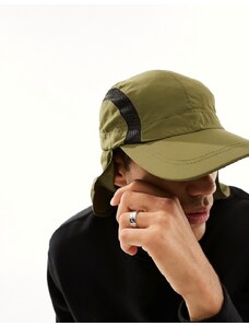 SVNX - Cappellino in nylon verde muschio con paraorecchie