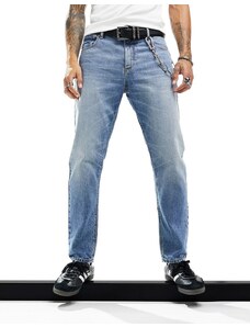 ASOS DESIGN - Jeans rigidi classici lavaggio blu medio