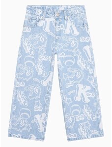 KENZO Jeans azzurro/bianco in denim di cotone