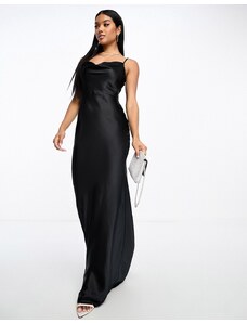 Pretty Lavish - Keisha - Vestito lungo in raso nero