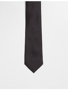 ASOS DESIGN - Cravatta classica color cioccolato-Marrone