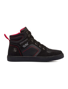 Sneakers alte nere da bambino con dettagli rossi Ducati Abu