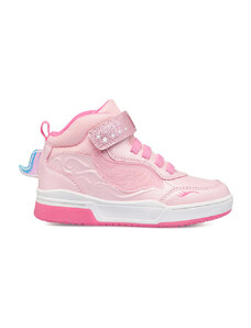Sneakers alte rosa da bambina con velcro e glitter Le scarpe di Alice