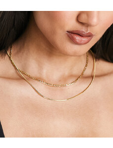 Luv AJ - Confezione da 2 collane placcate oro 14 carati