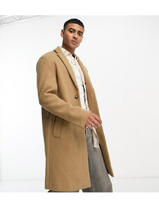 Pull&Bear - Cappotto in misto lana color cammello - In esclusiva per ASOS-Neutro