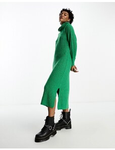 Brave Soul - Vestito midi dolcevita in maglia oversize verde