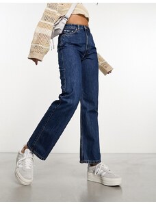 Weekday - Rowe - Jeans dritti regular fit blu nobel a vita super alta
