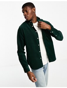 GANT - Icon - Camicia vestibilità classica verde scuro in velluto a coste con logo