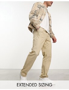 ASOS DESIGN - Essential - Pantaloni chino dritti color pietra-Neutro
