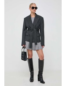 Pinko giacca in lana colore grigio
