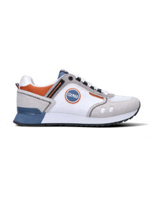 COLMAR Sneaker uomo bianca/blu/arancio in pelle SNEAKERS