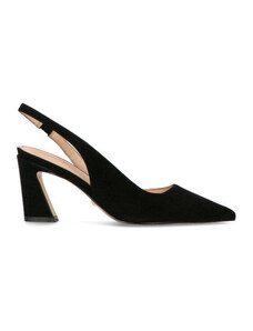 GUESS Slingback donna nera in suede DECOLLETE TALL SCOP