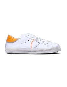 PHILIPPE MODEL Sneaker bimba bianca/arancio in pelle SNEAKERS