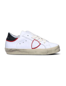 PHILIPPE MODEL Sneaker bimbo bianca/rossa in pelle SNEAKERS