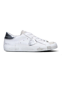 PHILIPPE MODEL Sneaker donna bianca/argento in pelle SNEAKERS