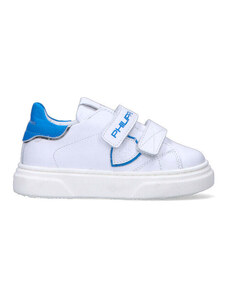 PHILIPPE MODEL Sneaker ragazzo bianca/blu in pelle SNEAKERS