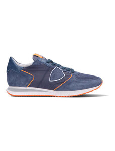 PHILIPPE MODEL Sneaker uomo blu/arancione in pelle SNEAKERS